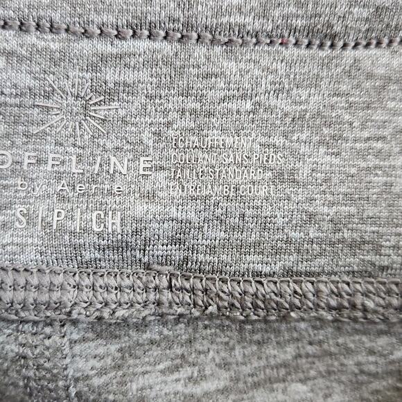 Offline by Aerie Warmup Leggings Women's S Short (W26 L26) Grey Regular Rise EUC - Picture 9 of 10